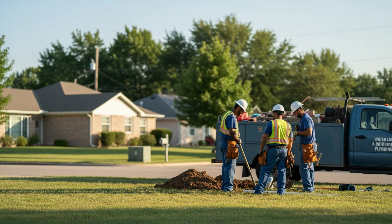 Residential water line and bathroom plumbing service in Spray, OR